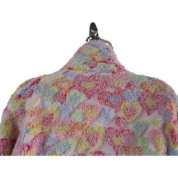 Aegean Apparel Plush Heart Sculpted Bathrobe S/M Multicolor Vintage Turkey GUC - Picture 13 of 16